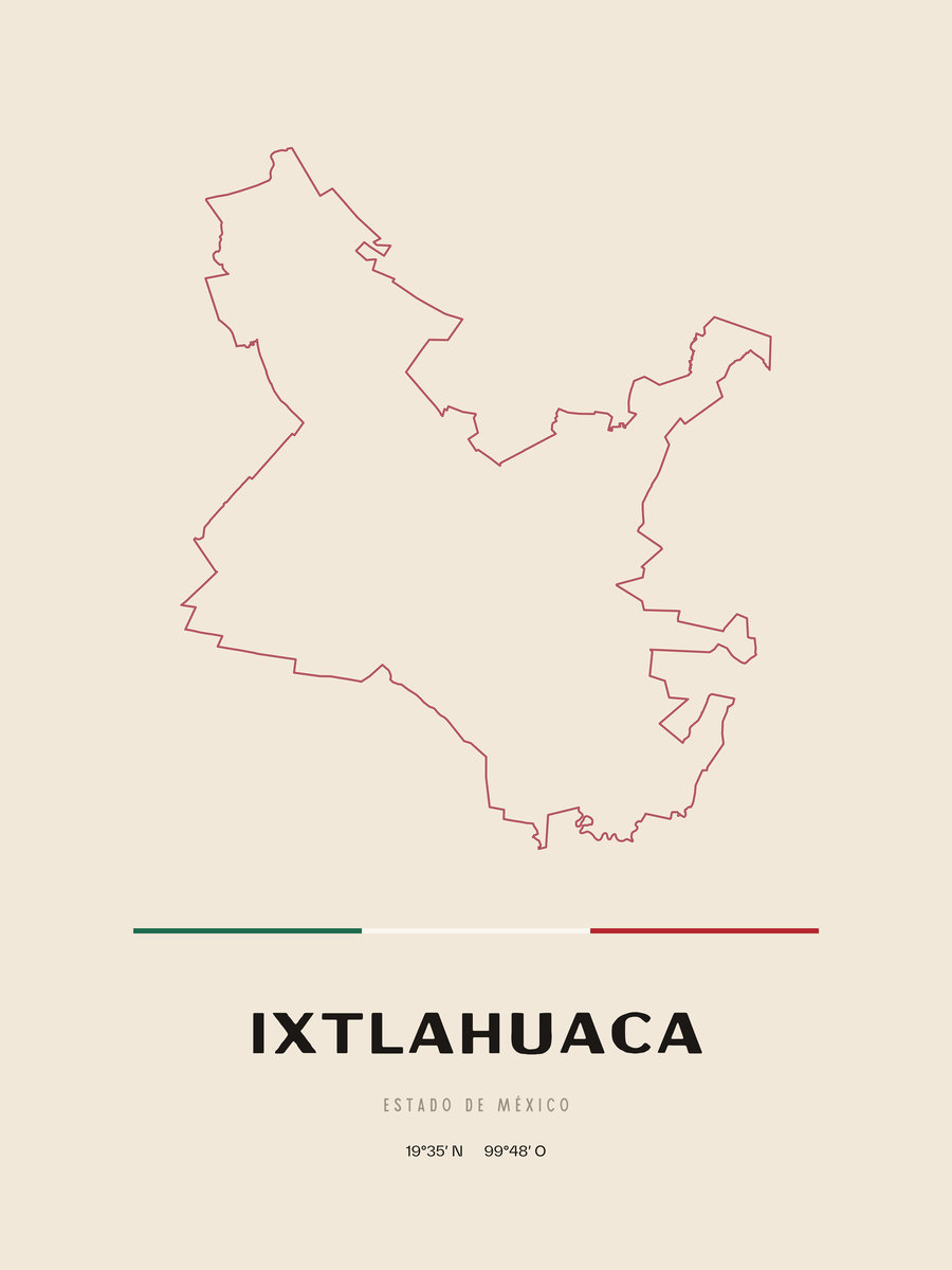 Framed poster of Ixtlahuaca, Estado de México.