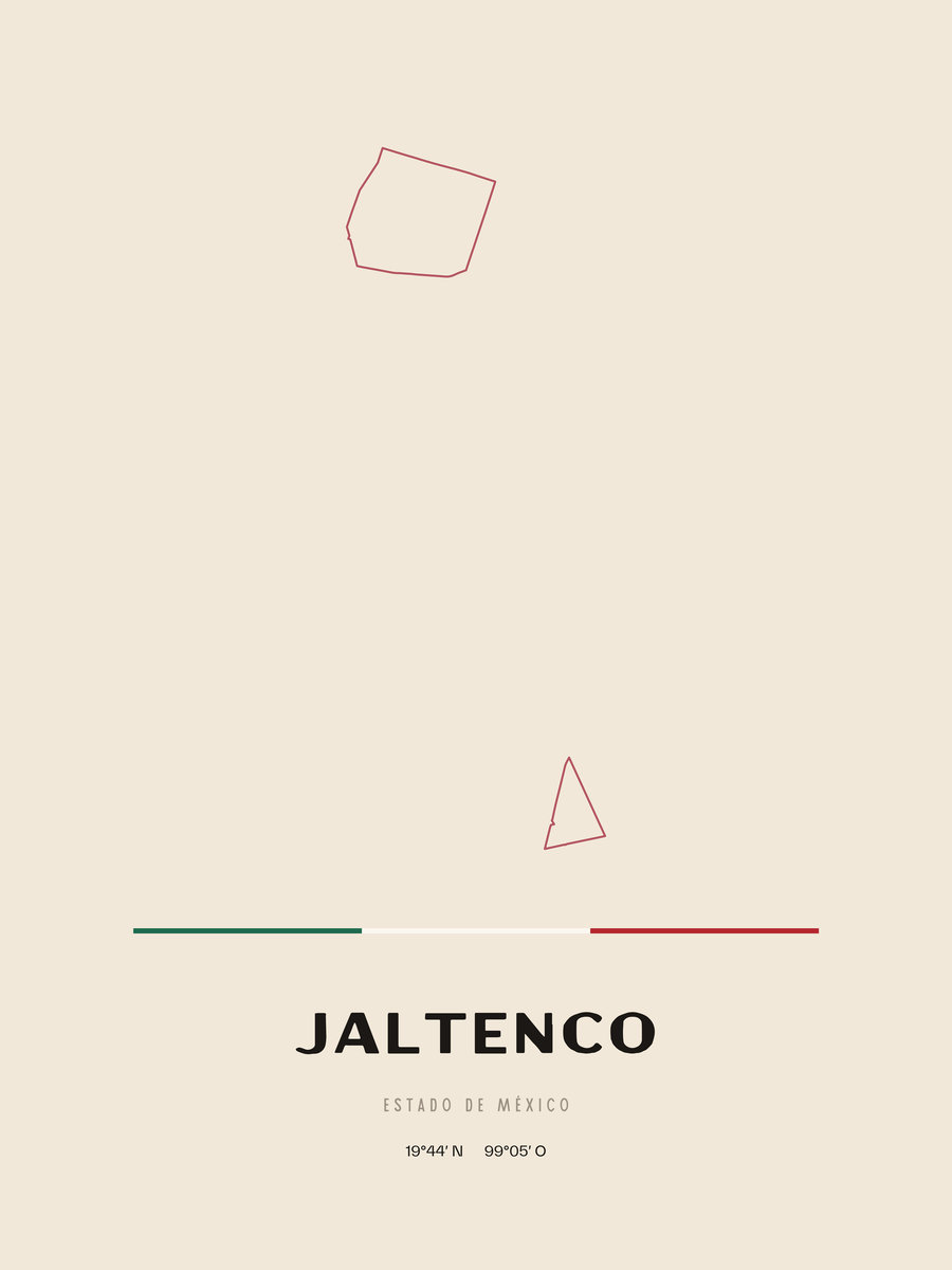 Framed poster of Jaltenco, Estado de México.