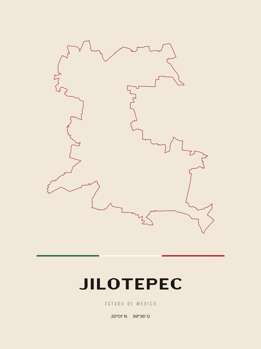 Framed poster of Jilotepec, Estado de México.