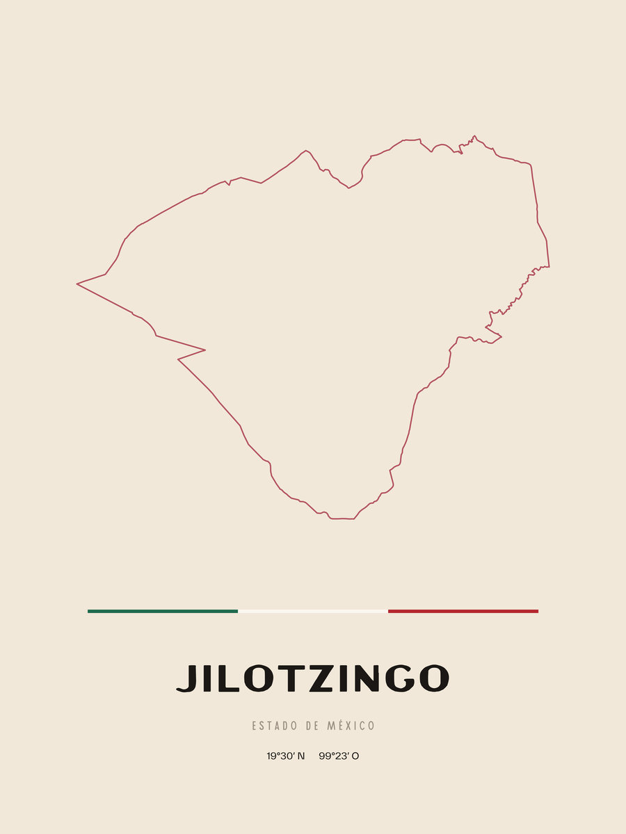 Framed poster of Jilotzingo, Estado de México.