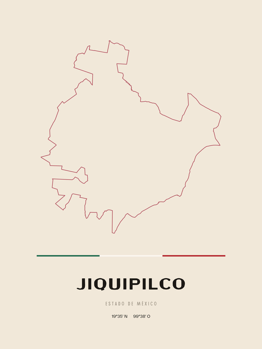 Framed poster of Jiquipilco, Estado de México.