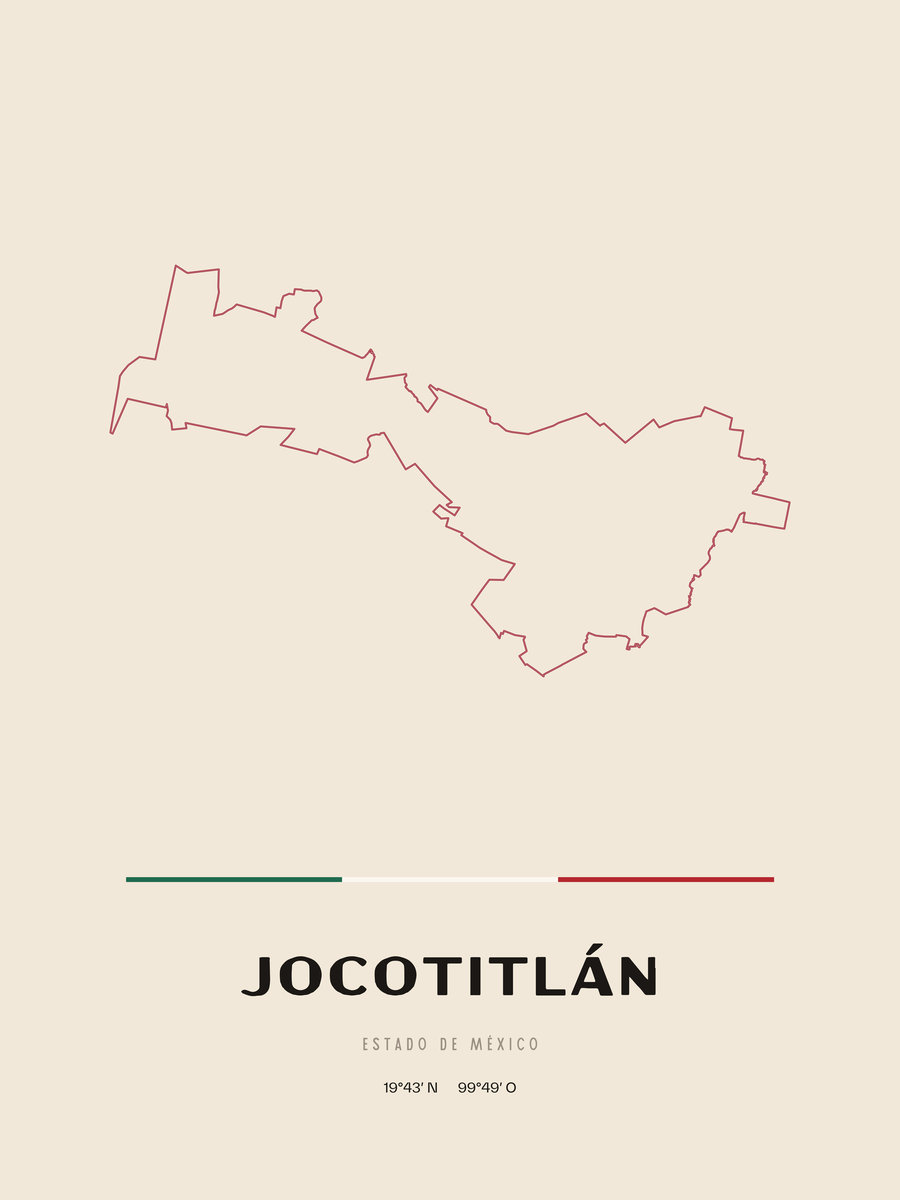 Framed poster of Jocotitlán, Estado de México.