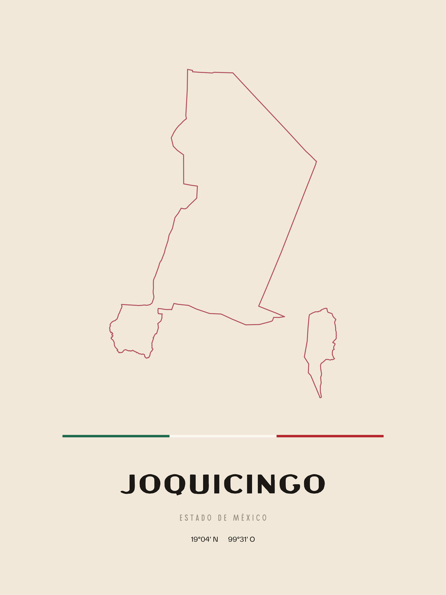 Framed poster of Joquicingo, Estado de México.