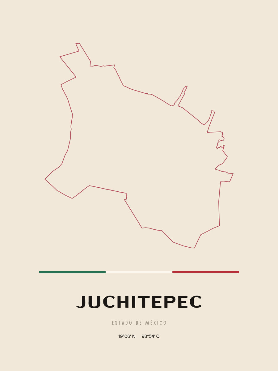 Framed poster of Juchitepec, Estado de México.