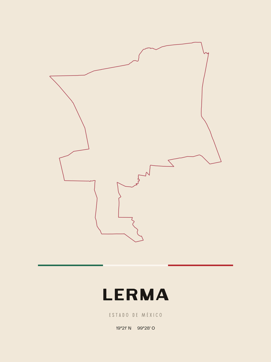 Framed poster of Lerma, Estado de México.