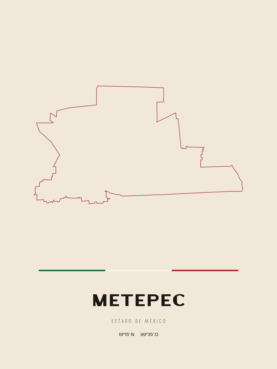 Framed poster of Metepec, Estado de México.