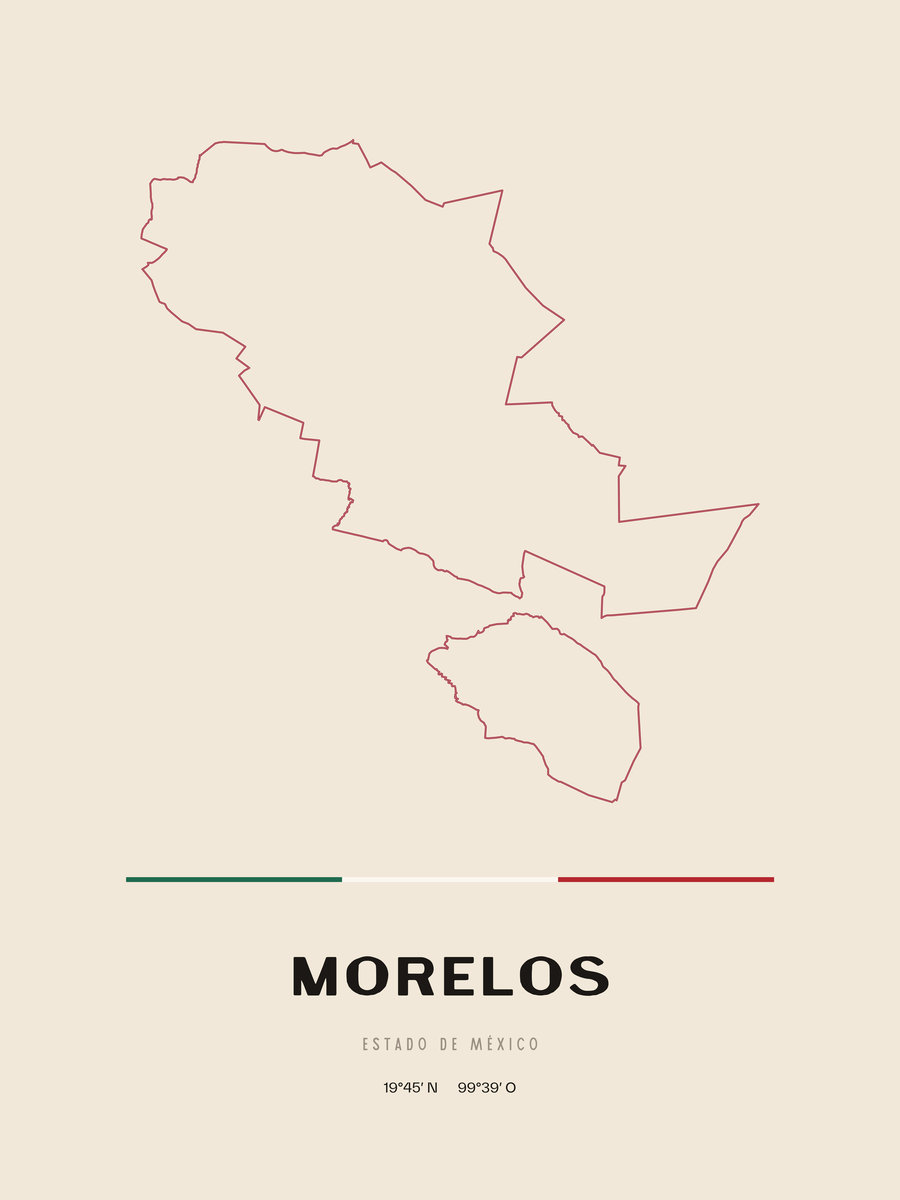 Framed poster of Morelos, Estado de México.