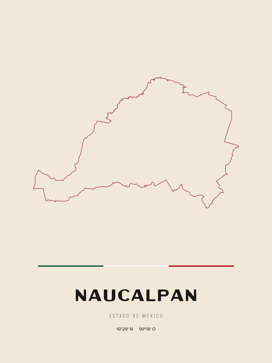 Framed poster of Naucalpan, Estado de México.