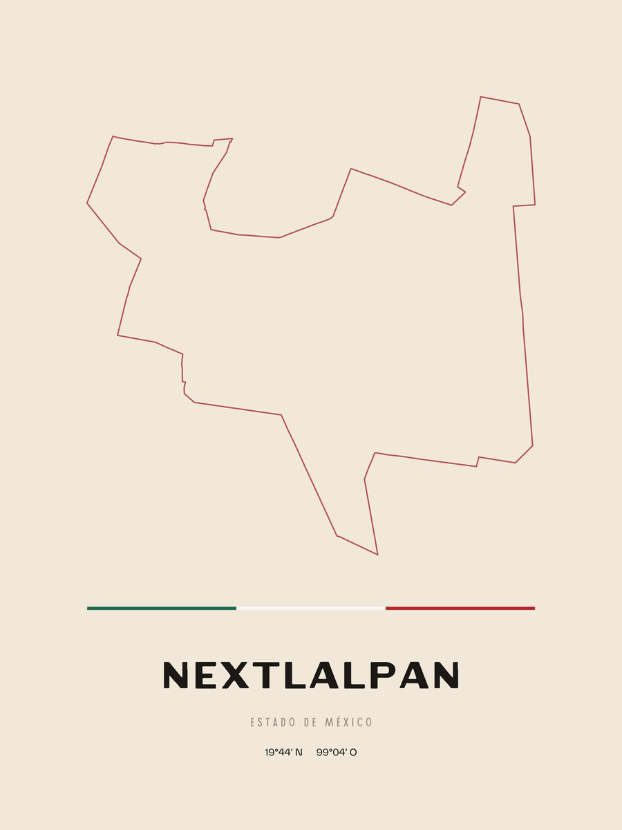 Framed poster of Nextlalpan, Estado de México.