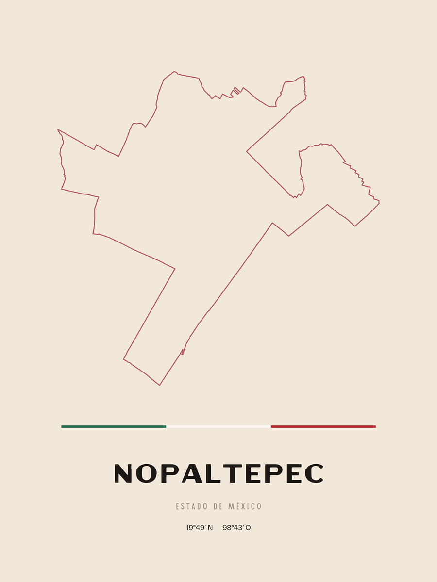 Framed poster of Nopaltepec, Estado de México.