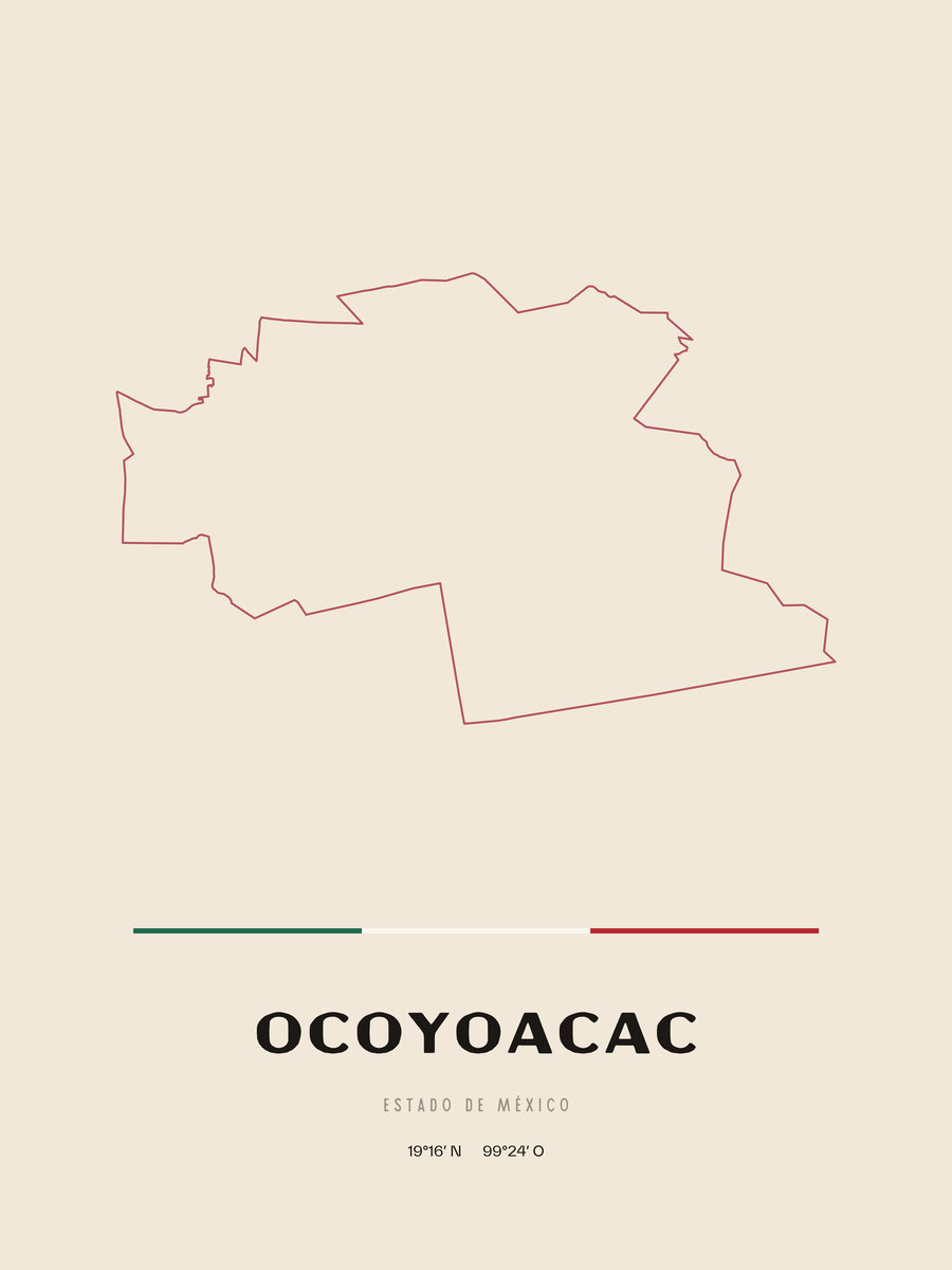 Framed poster of Ocoyoacac, Estado de México.