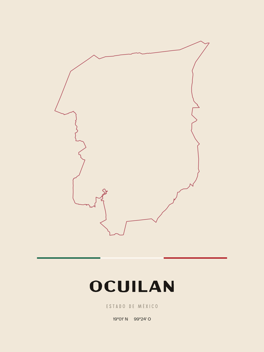 Framed poster of Ocuilan, Estado de México.