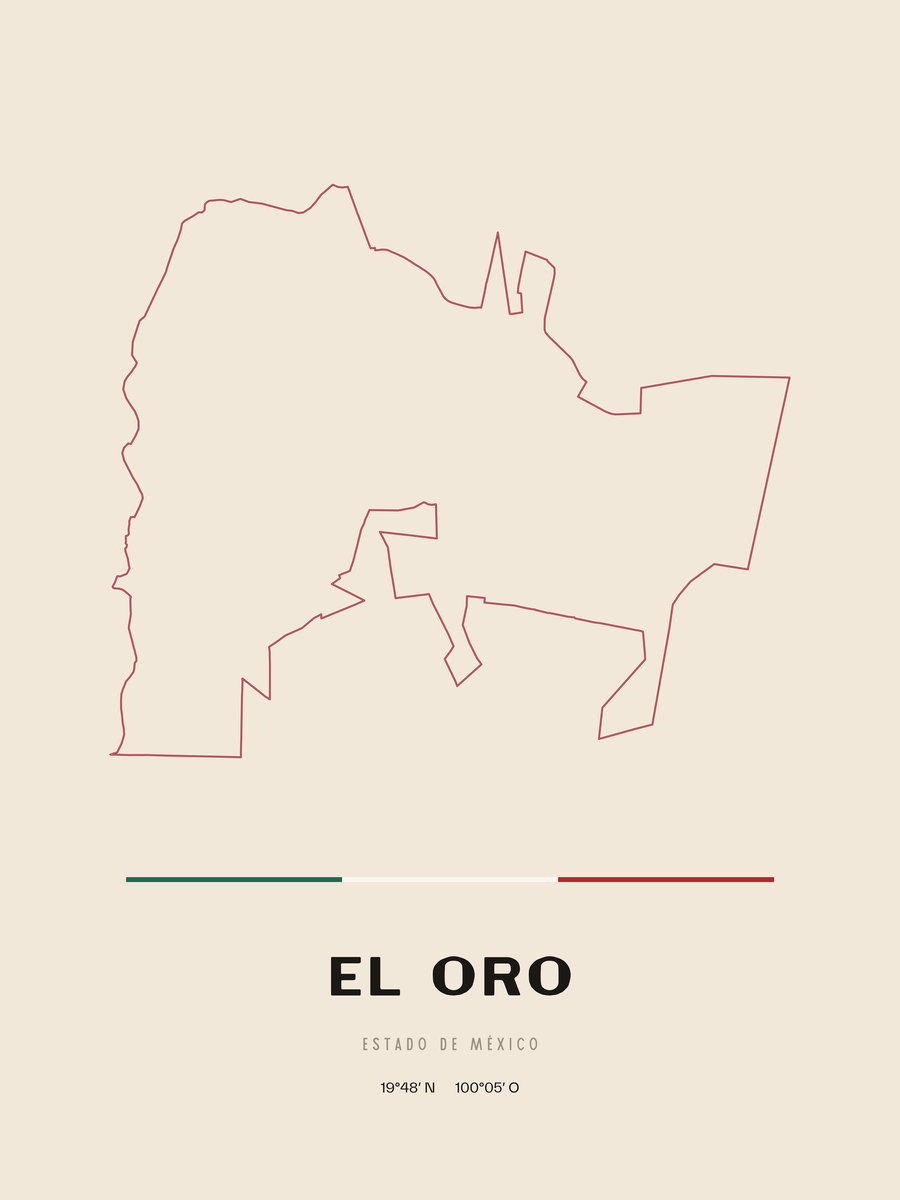 Framed poster of El Oro, Estado de México.