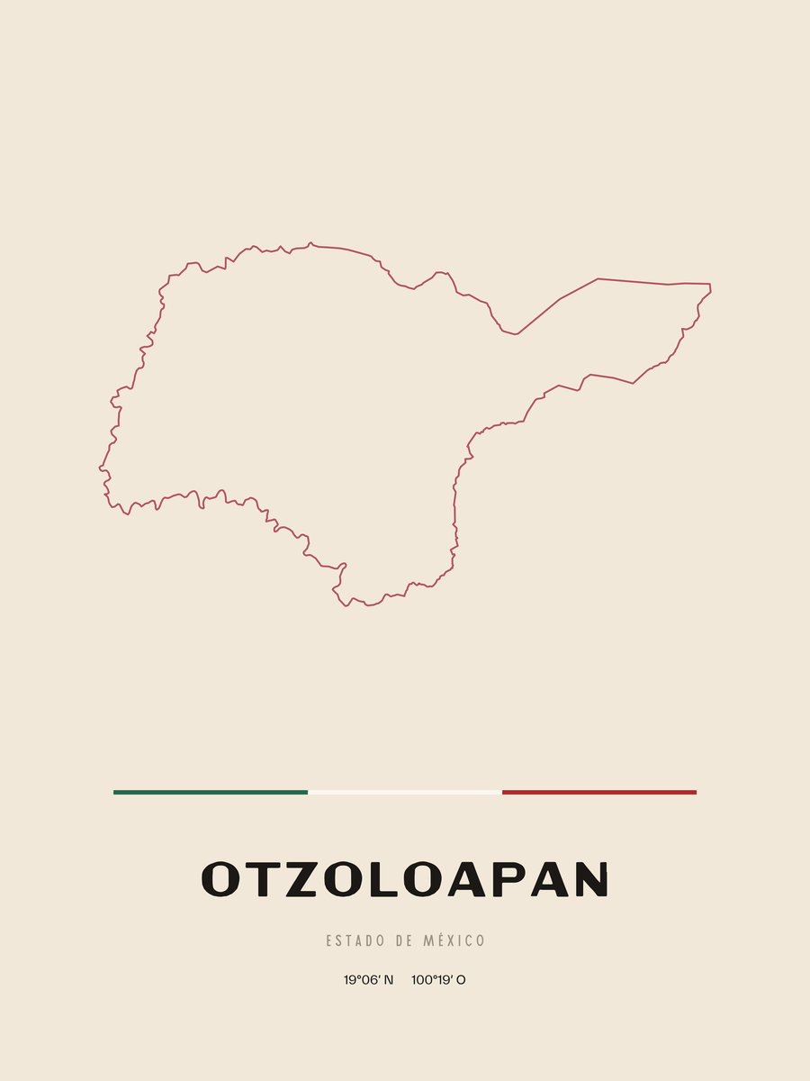 Framed poster of Otzoloapan, Estado de México.