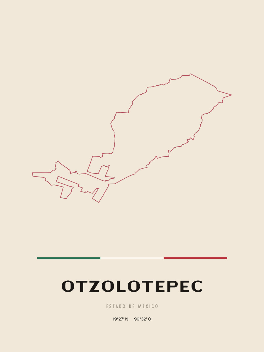 Framed poster of Otzolotepec, Estado de México.