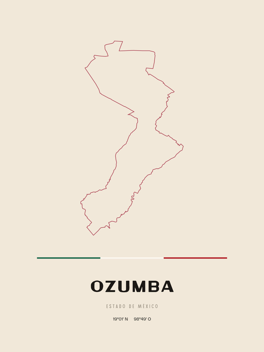 Framed poster of Ozumba, Estado de México.