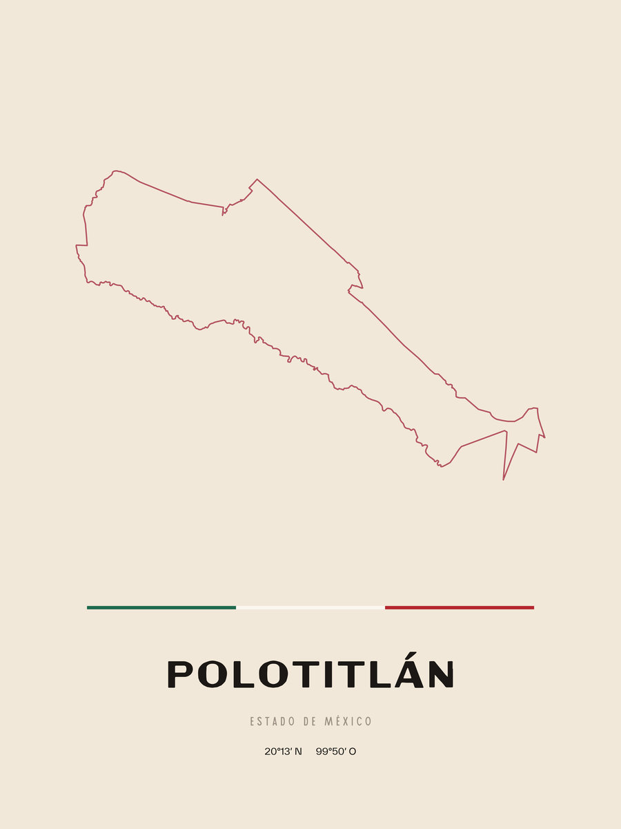 Framed poster of Polotitlán, Estado de México.