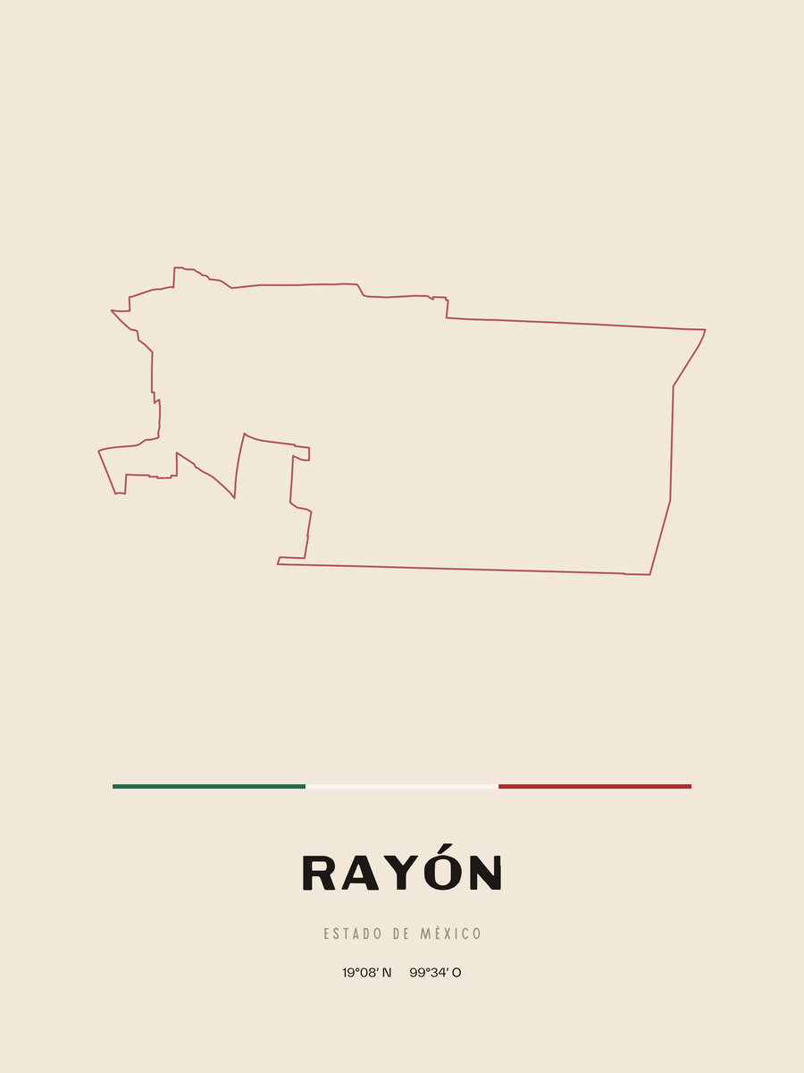 Framed poster of Rayón, Estado de México.
