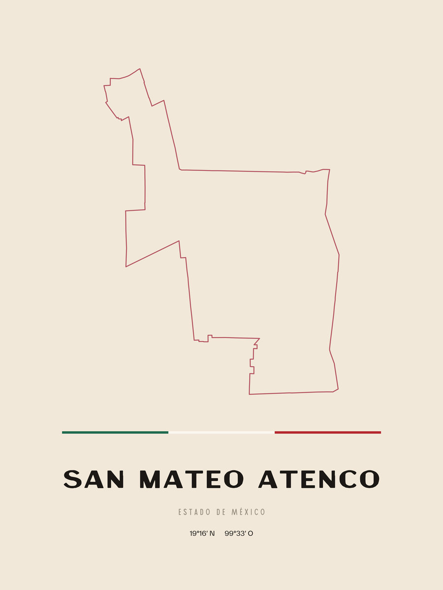 Framed poster of San Mateo Atenco, Estado de México.