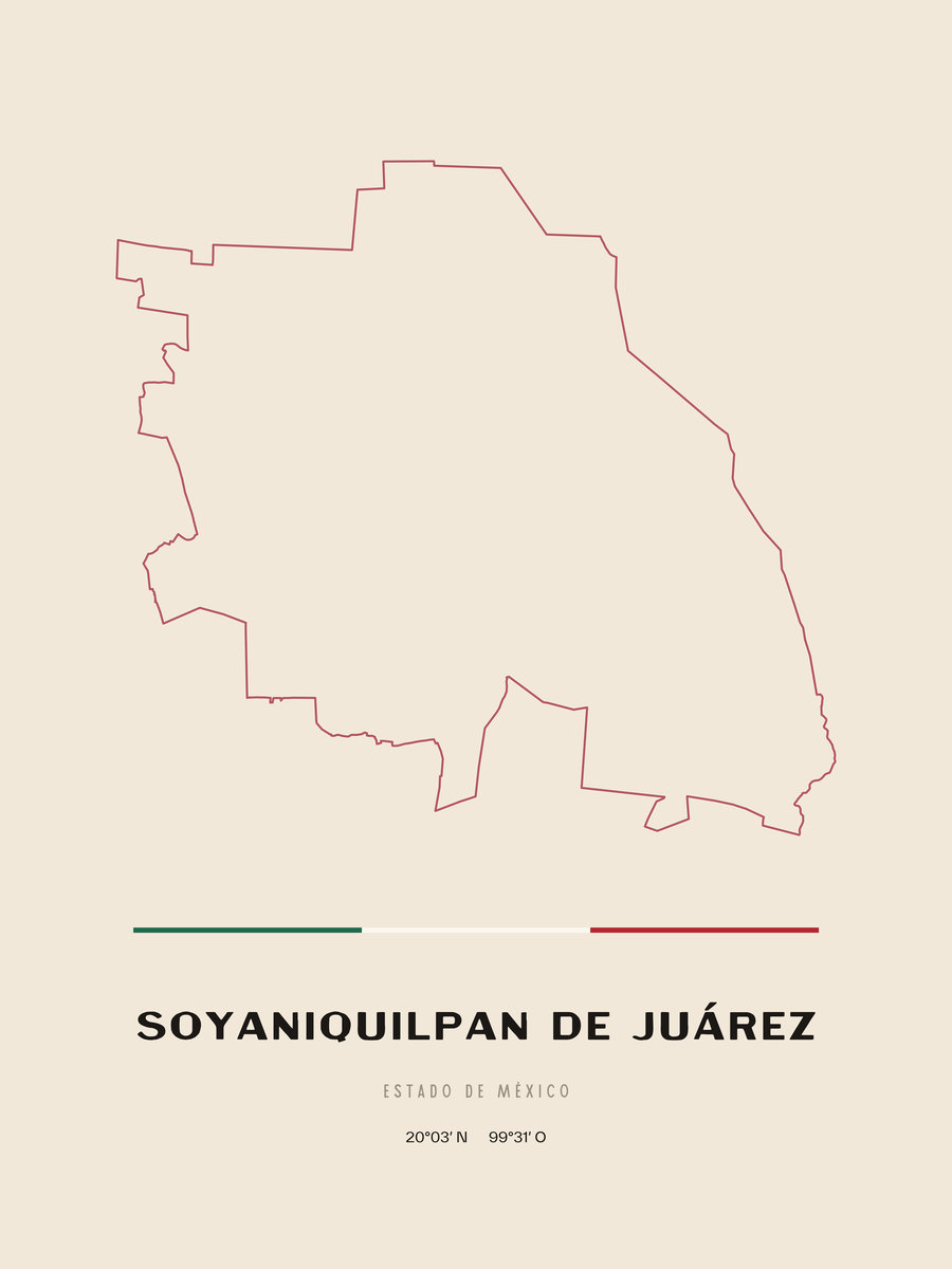 Framed poster of Soyaniquilpan de Juárez, Estado de México.