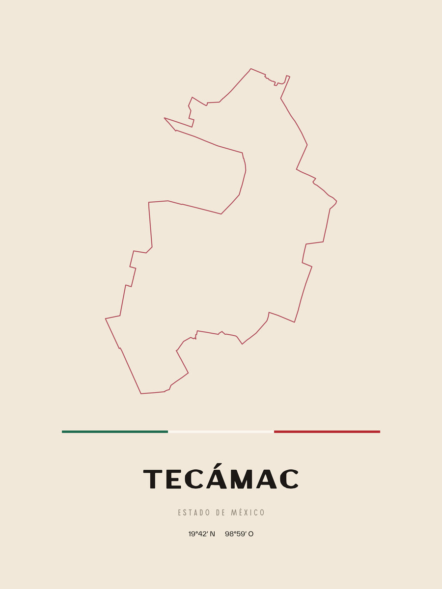 Framed poster of Tecámac, Estado de México.