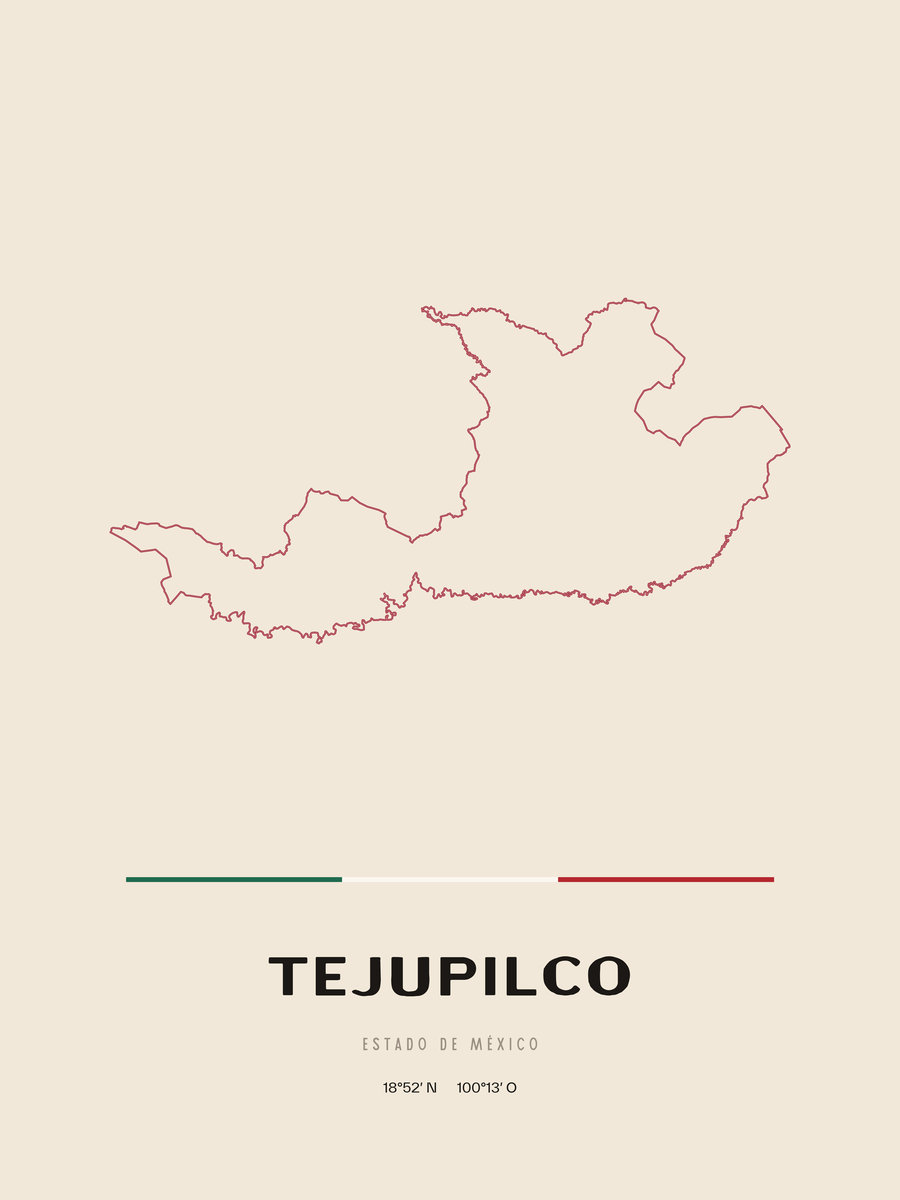 Framed poster of Tejupilco, Estado de México.