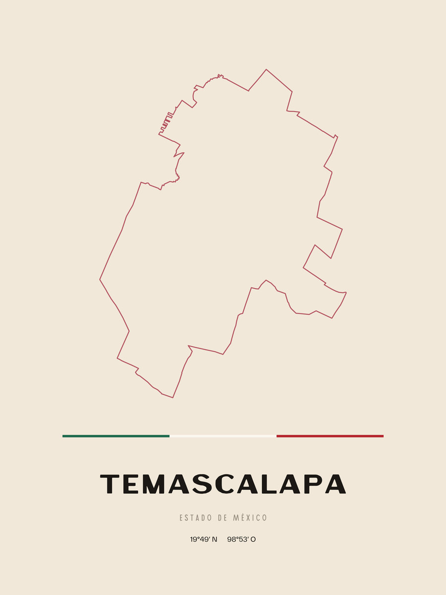 Framed poster of Temascalapa, Estado de México.
