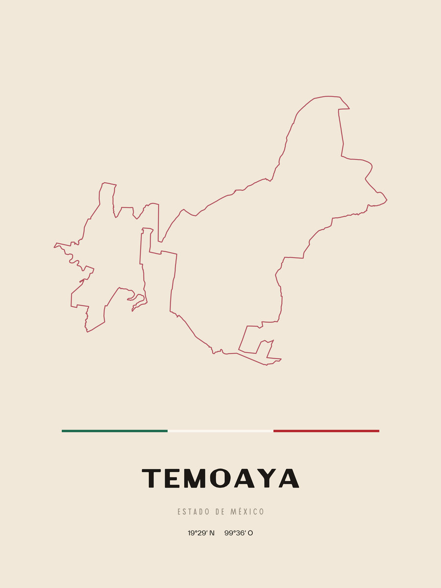 Framed poster of Temoaya, Estado de México.