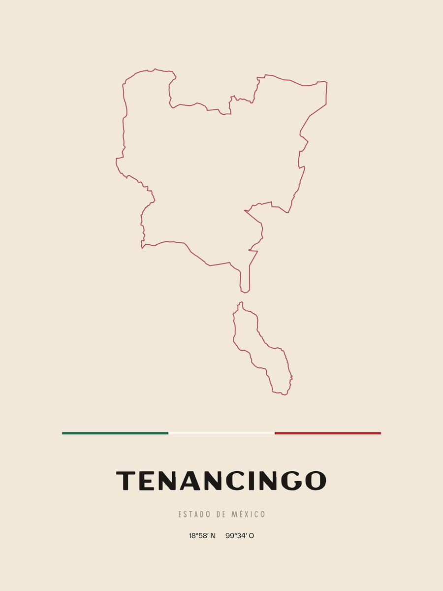 Framed poster of Tenancingo, Estado de México.