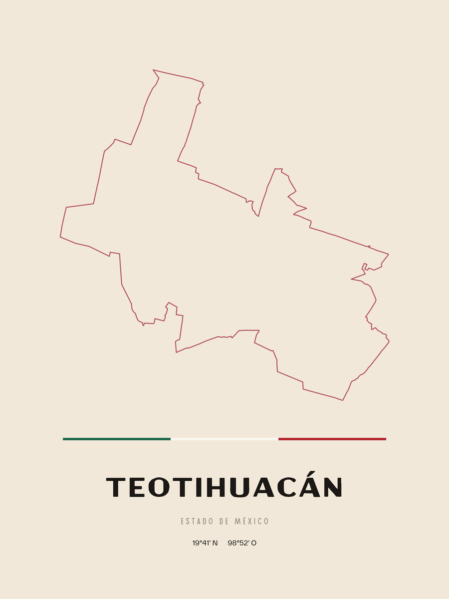 Framed poster of Teotihuacán, Estado de México.
