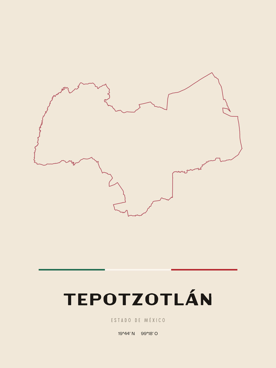 Framed poster of Tepotzotlán, Estado de México.