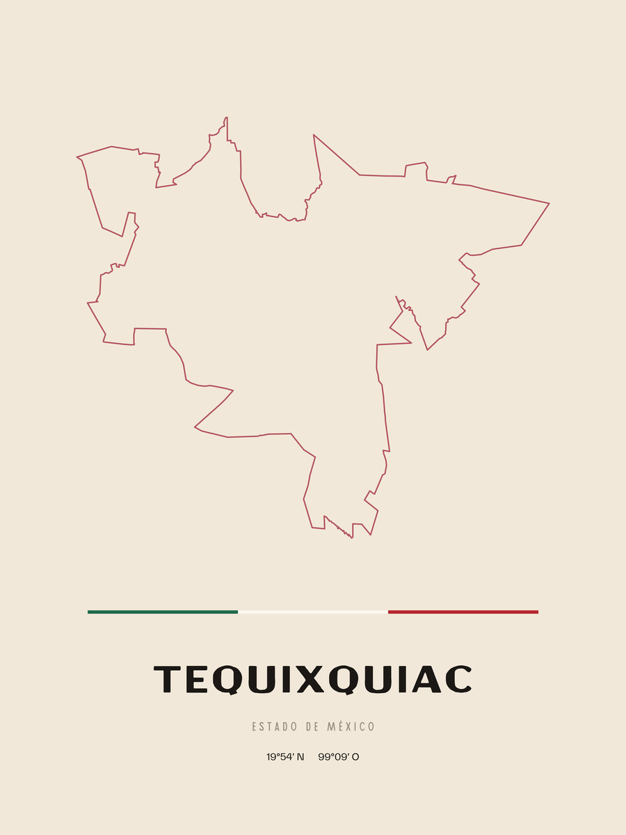 Framed poster of Tequixquiac, Estado de México.