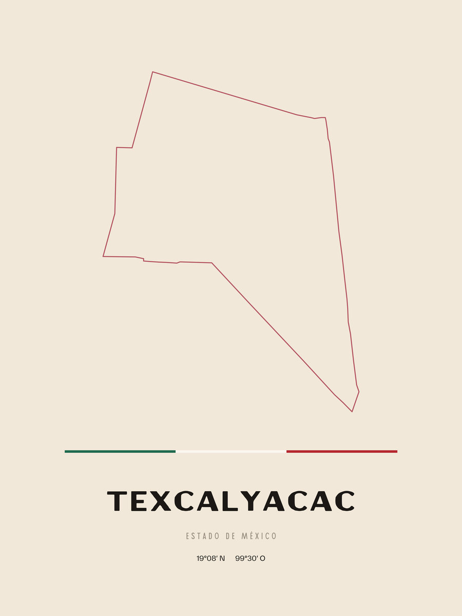 Framed poster of Texcalyacac, Estado de México.