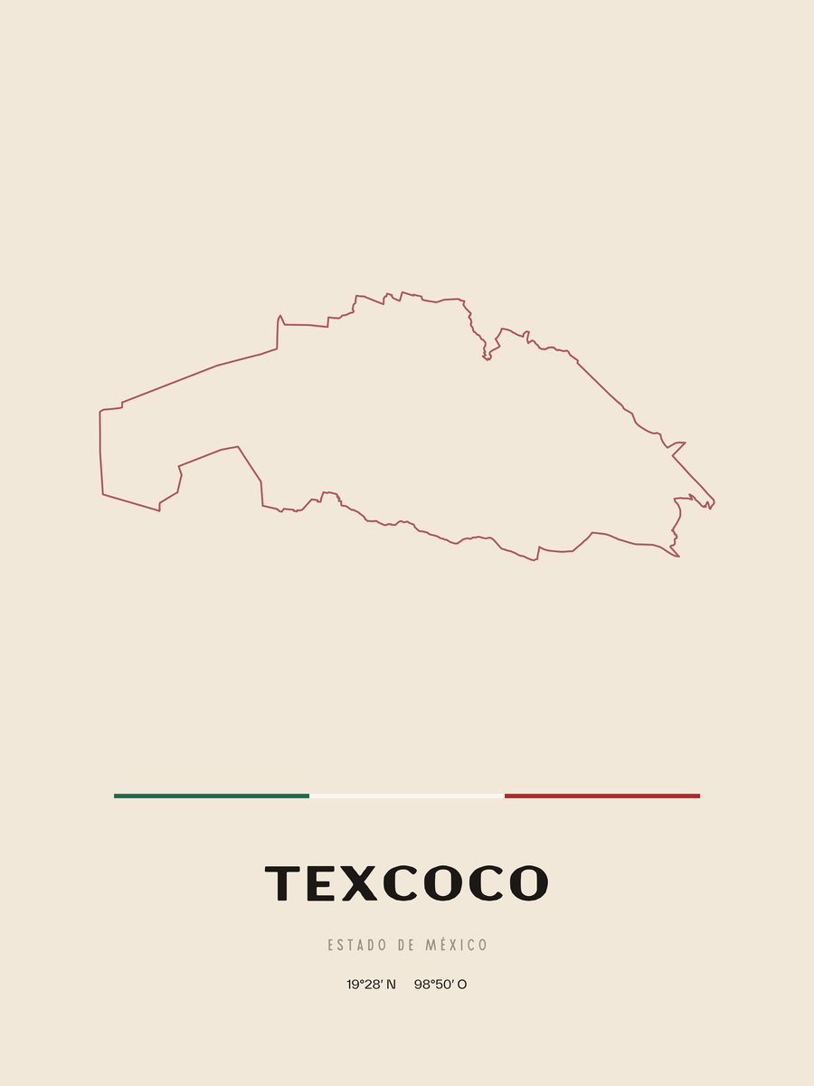 Framed poster of Texcoco, Estado de México.