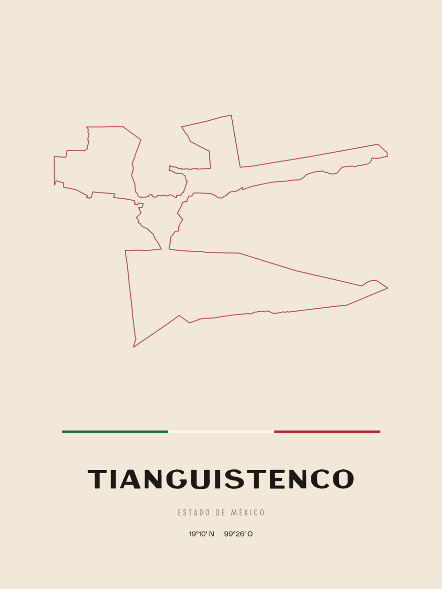Framed poster of Tianguistenco, Estado de México.