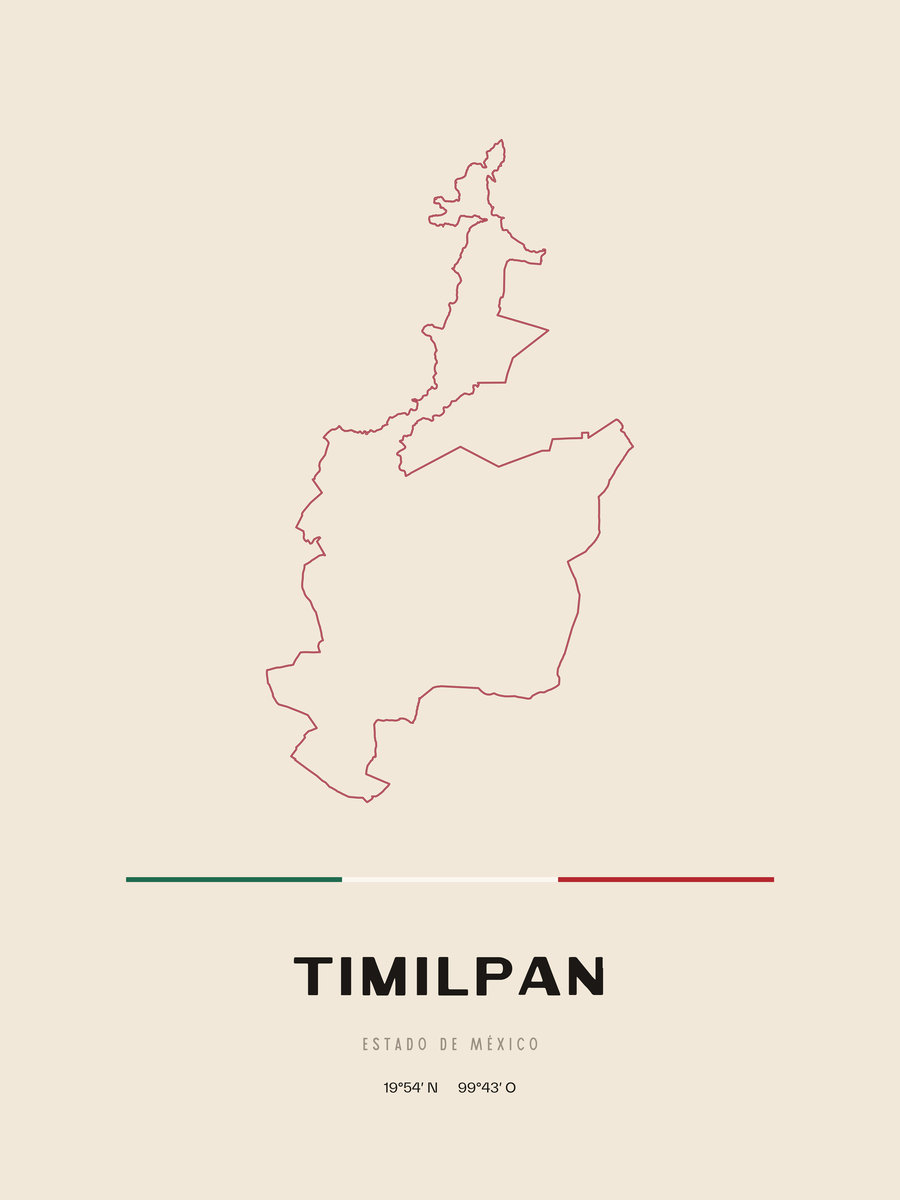 Framed poster of Timilpan, Estado de México.