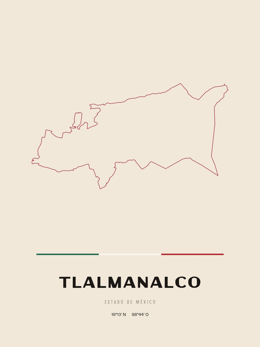Framed poster of Tlalmanalco, Estado de México.