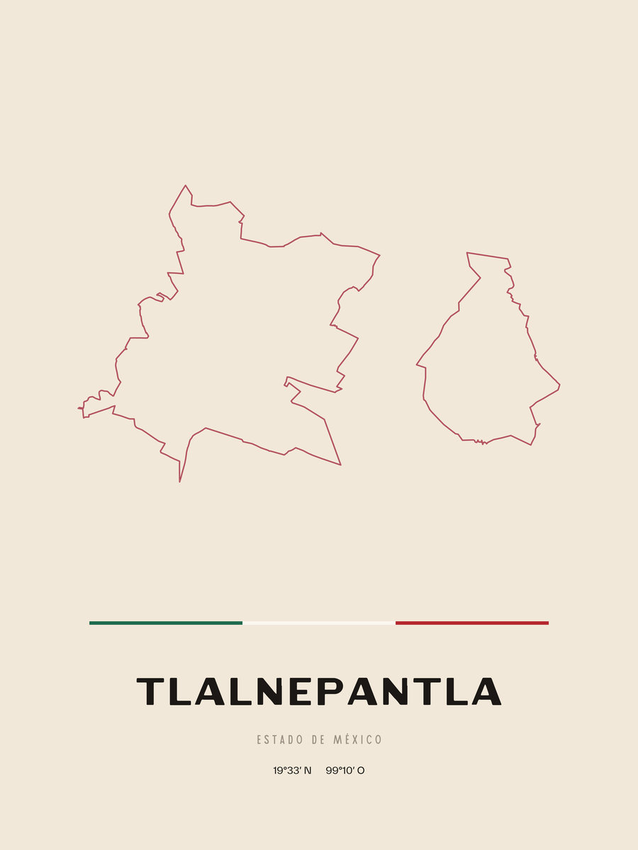 Framed poster of Tlalnepantla, Estado de México.