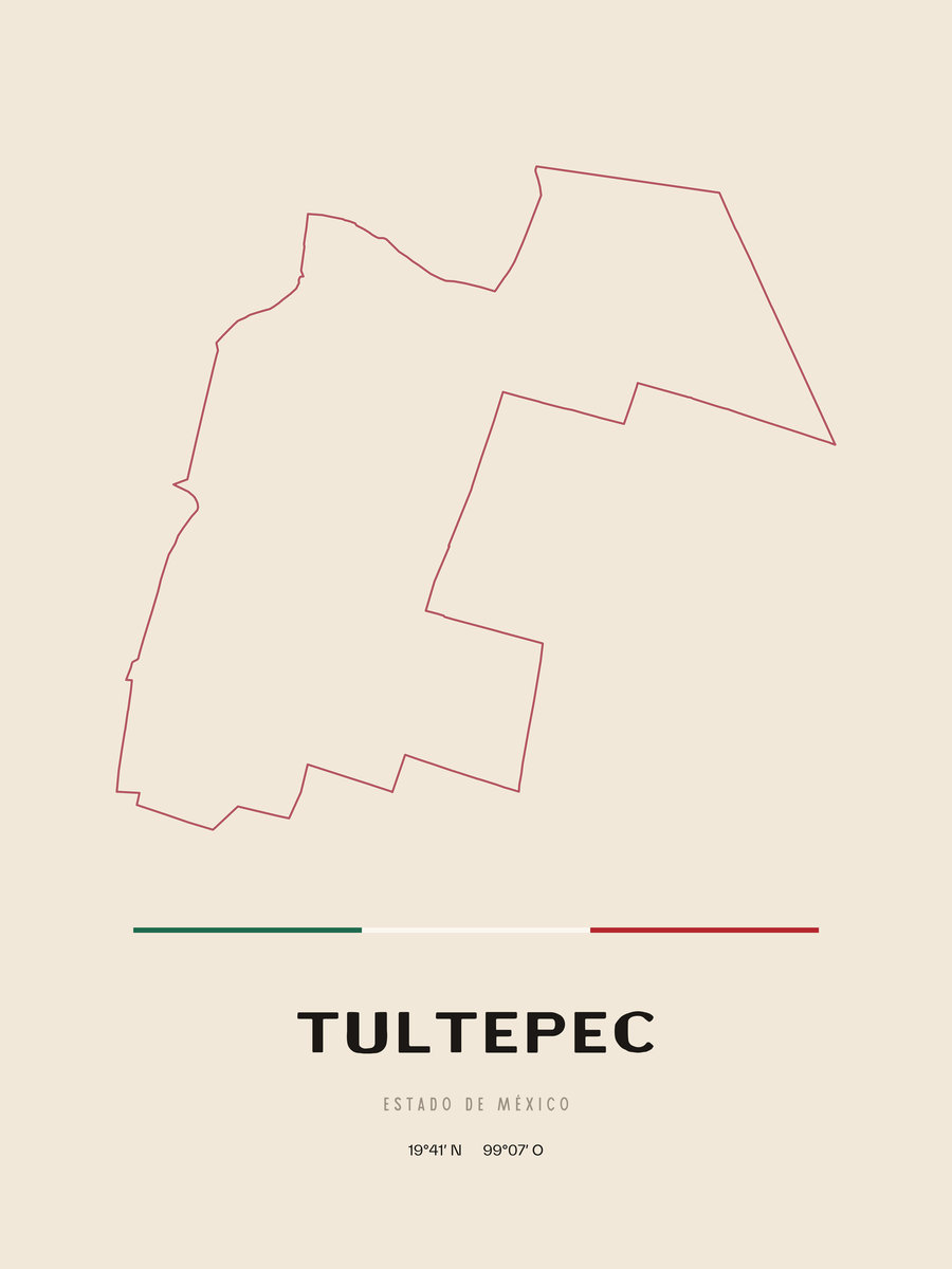 Framed poster of Tultepec, Estado de México.