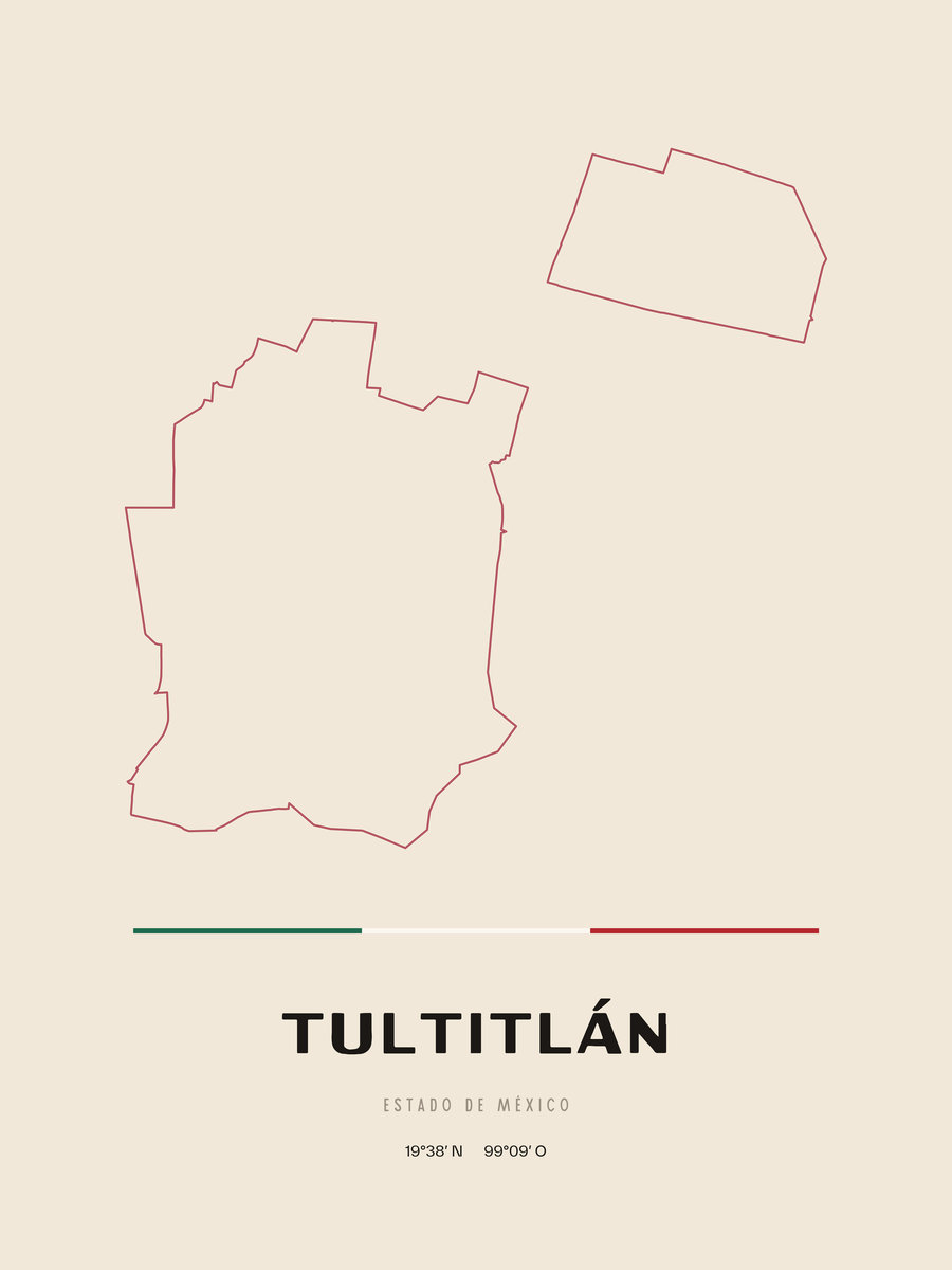 Framed poster of Tultitlán, Estado de México.