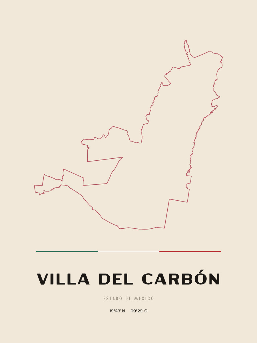 Framed poster of Villa del Carbón, Estado de México.