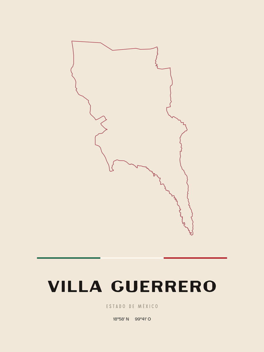 Framed poster of Villa Guerrero, Estado de México.