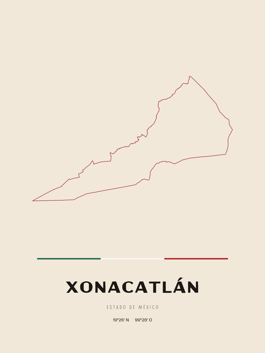 Framed poster of Xonacatlán, Estado de México.