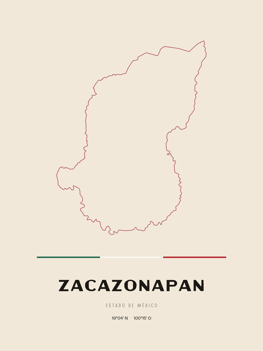 Framed poster of Zacazonapan, Estado de México.