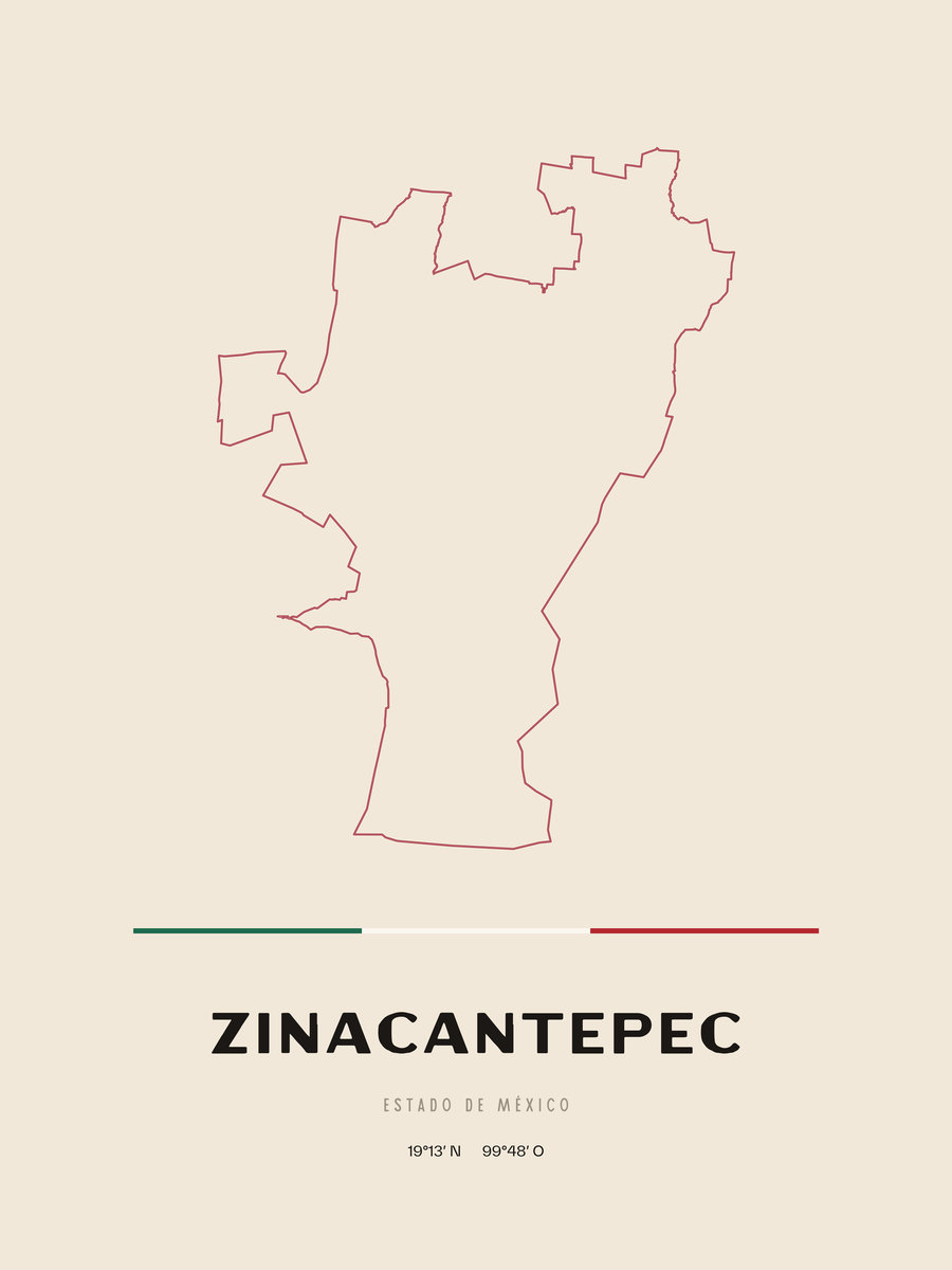 Framed poster of Zinacantepec, Estado de México.
