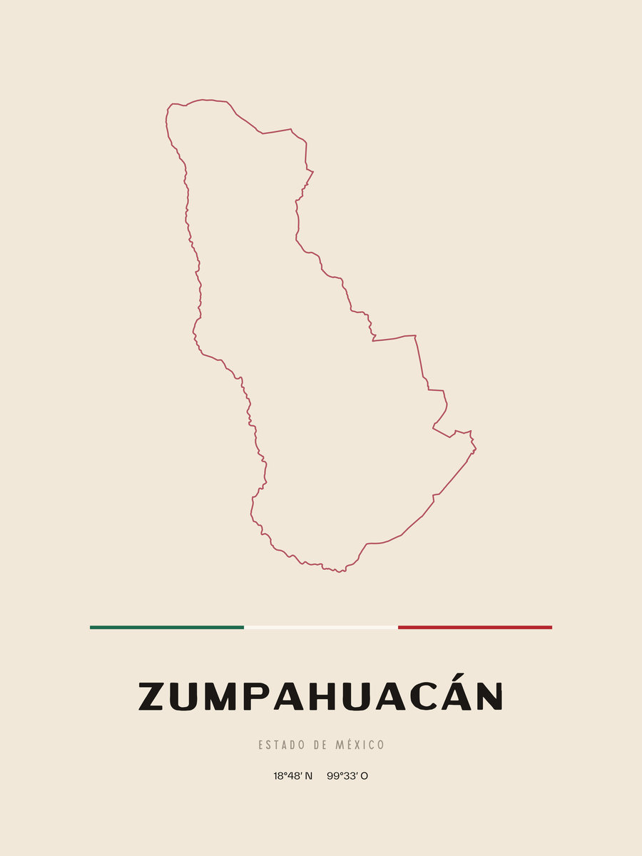 Framed poster of Zumpahuacán, Estado de México.