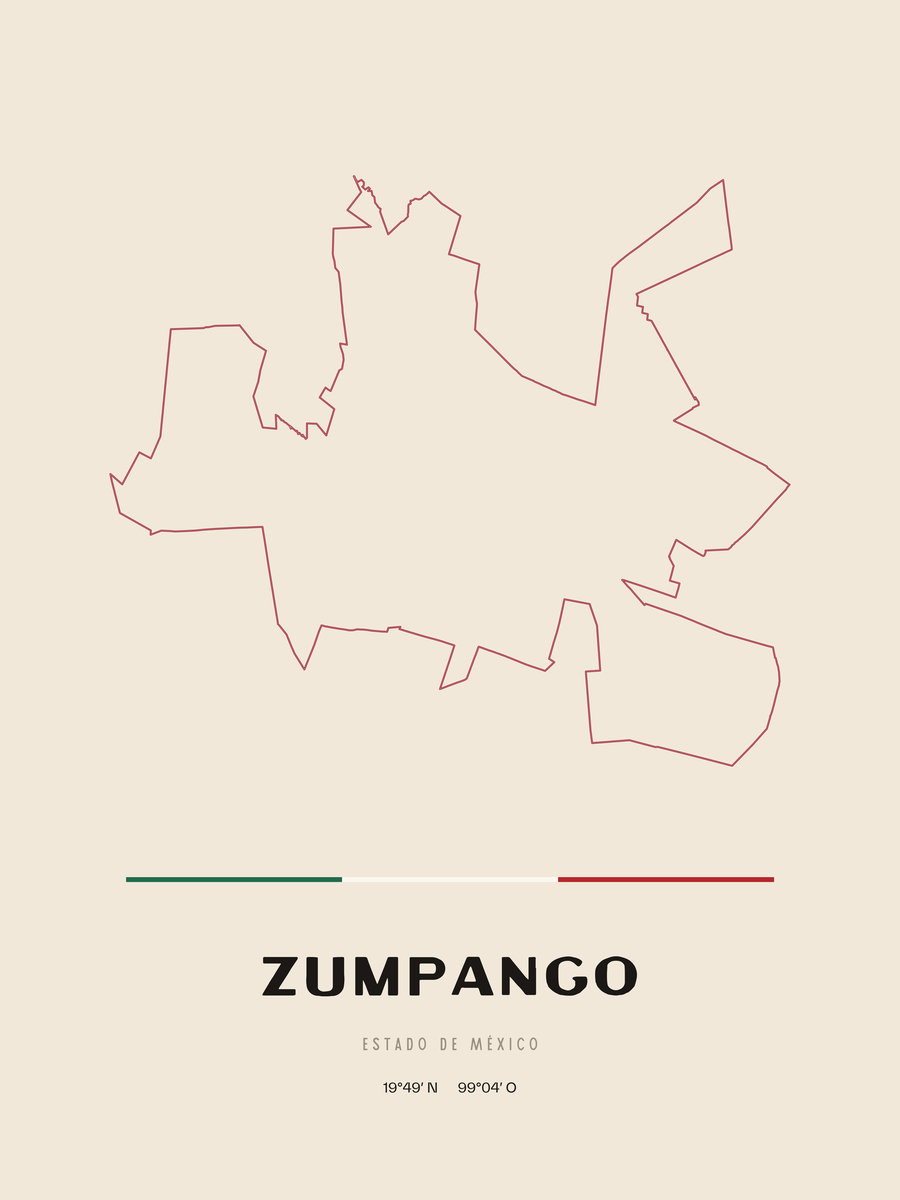 Framed poster of Zumpango, Estado de México.