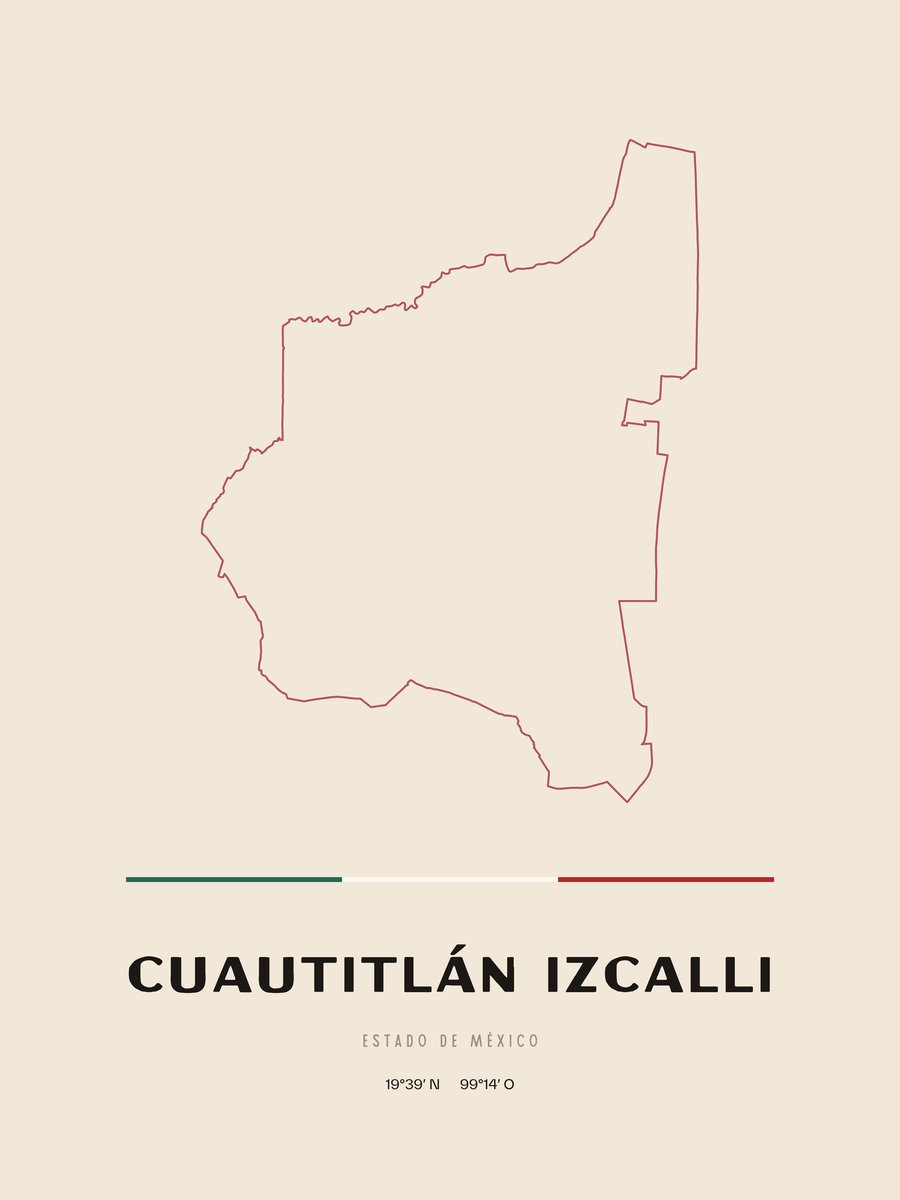 Framed poster of Cuautitlán Izcalli, Estado de México.