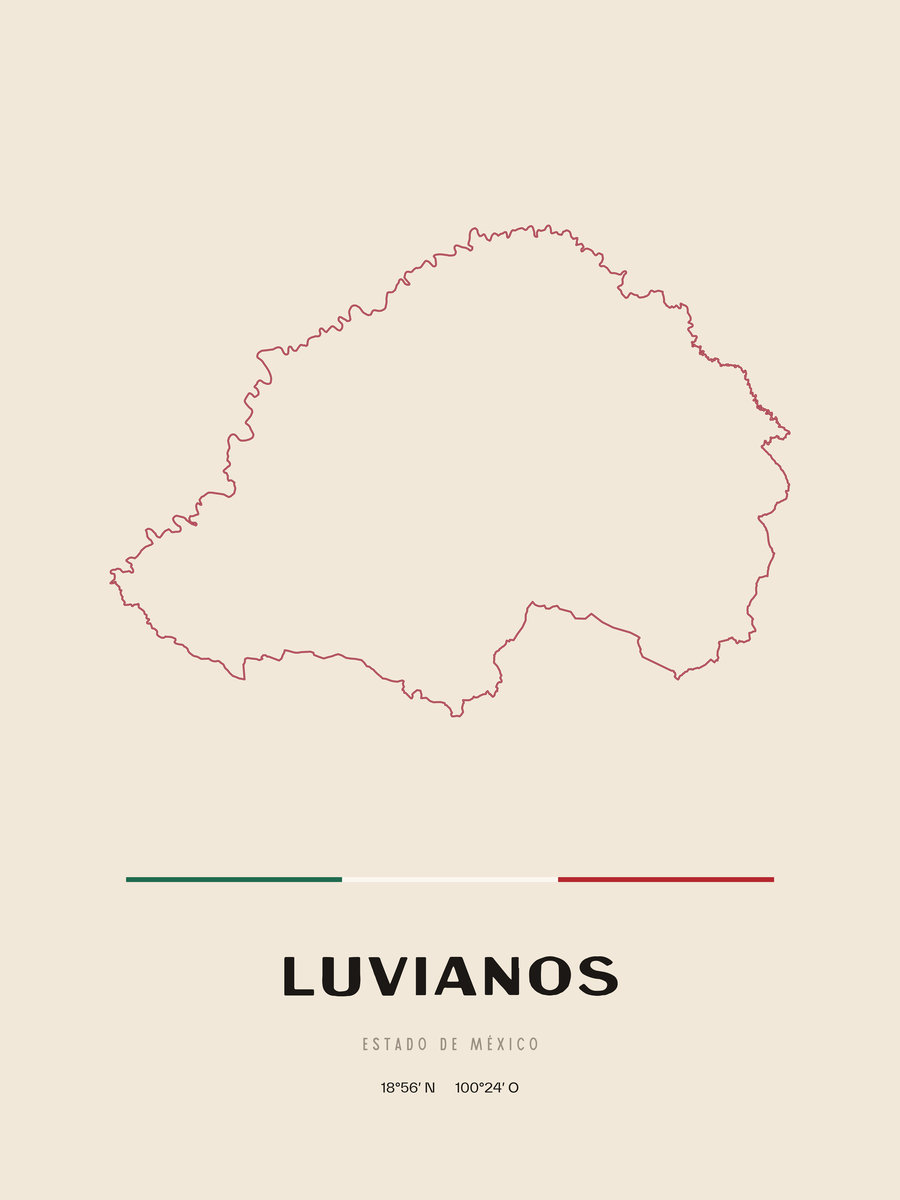 Framed poster of Luvianos, Estado de México.