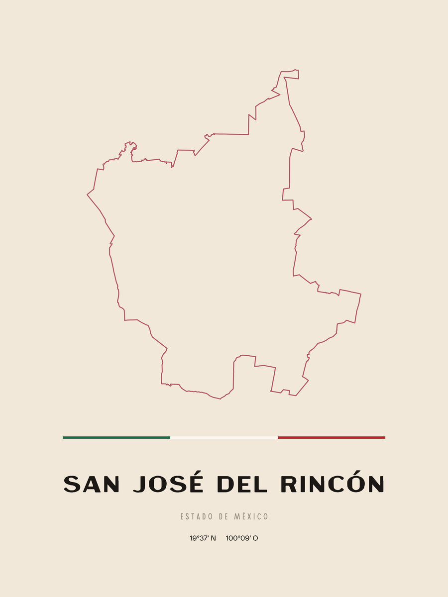 Framed poster of San José del Rincón, Estado de México.
